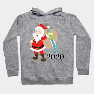 Santa 2020 delivering vaccine Hoodie